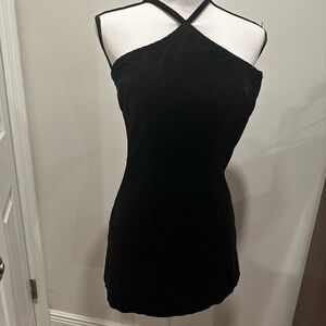 Mini suede dress